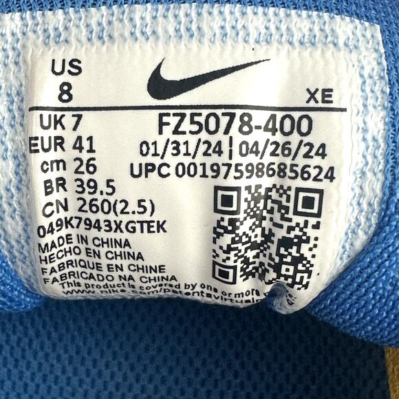 Nike Air Zoom Pegasus 41 Men’s Size 8 NFL Los Angeles LA Chargers Blue Running - Picture 7 of 7